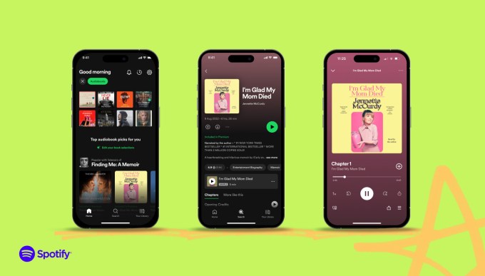 Spotify 有声书界面